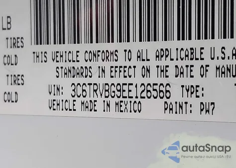 2014 Ram Promaster 1500 from USA, damaged, VIN 3C6TRVBG9EE126566